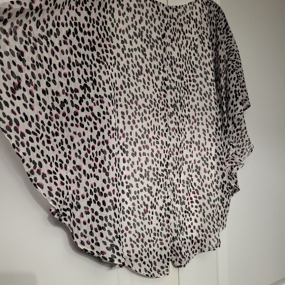 NWOT Lilly Morgan Overlay Blouse Size Large - Picture 5 of 6